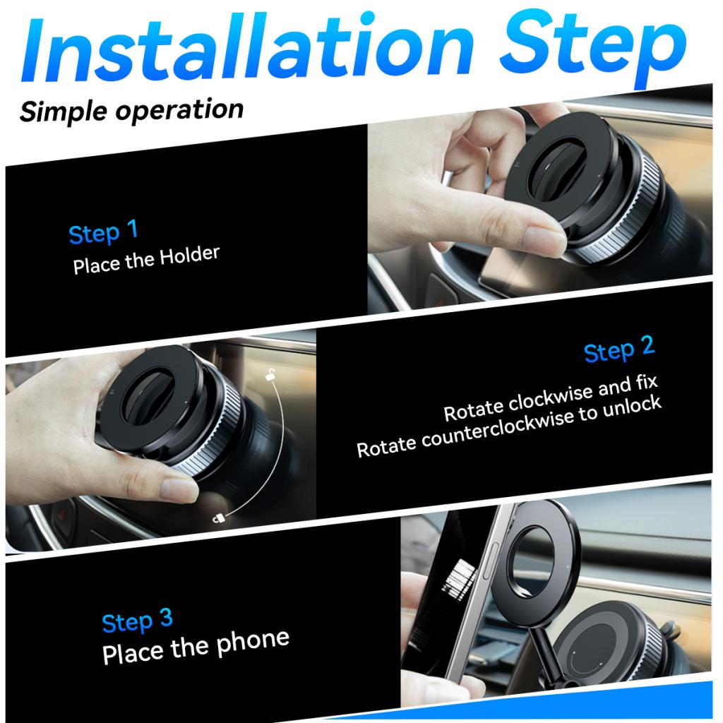 Magnetski auto nosač XO Design C169, Univerzalan, Crni