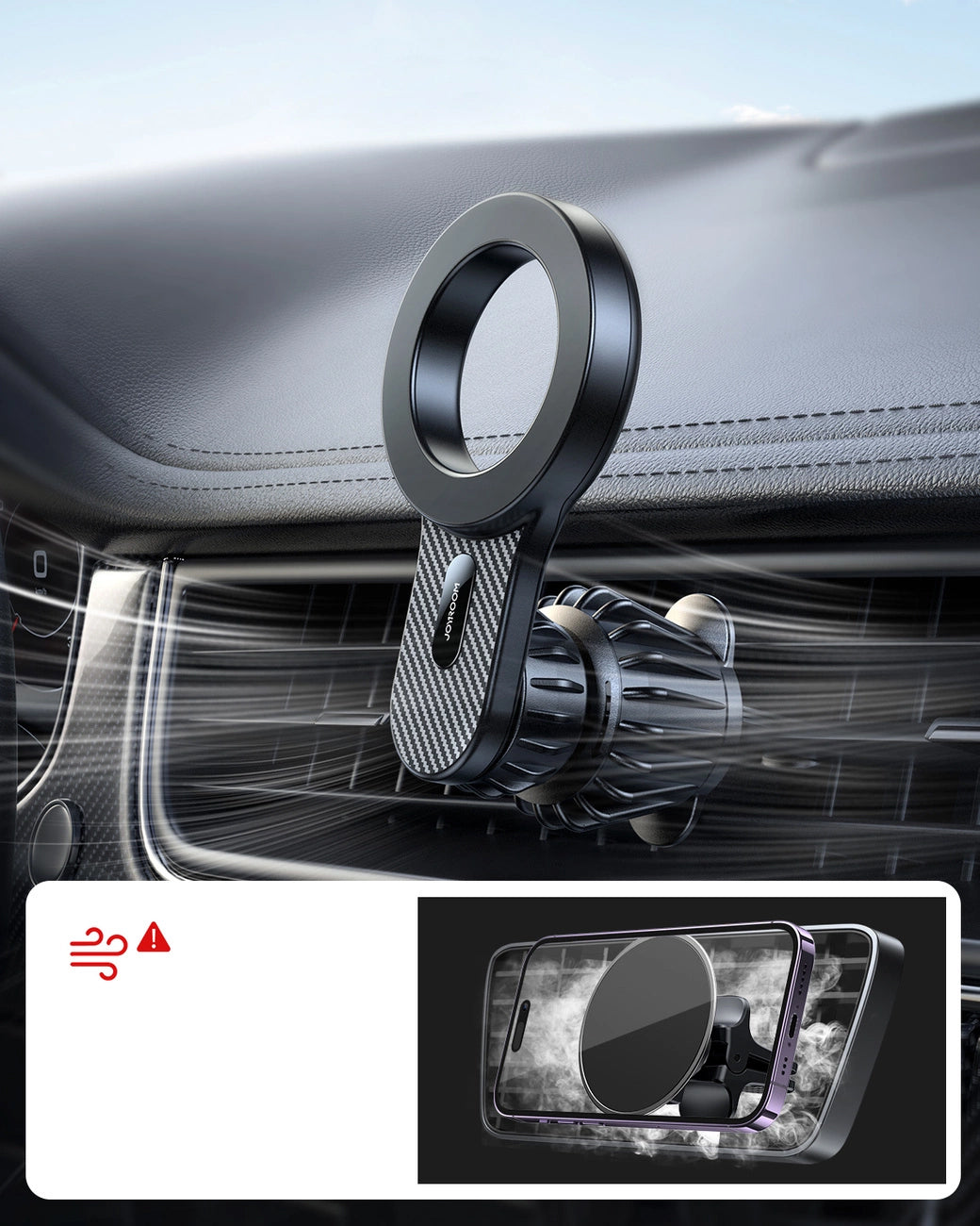 Magnetni auto nosač Joyroom JR-ZS355 Air Vent, Univerzalan, Crni