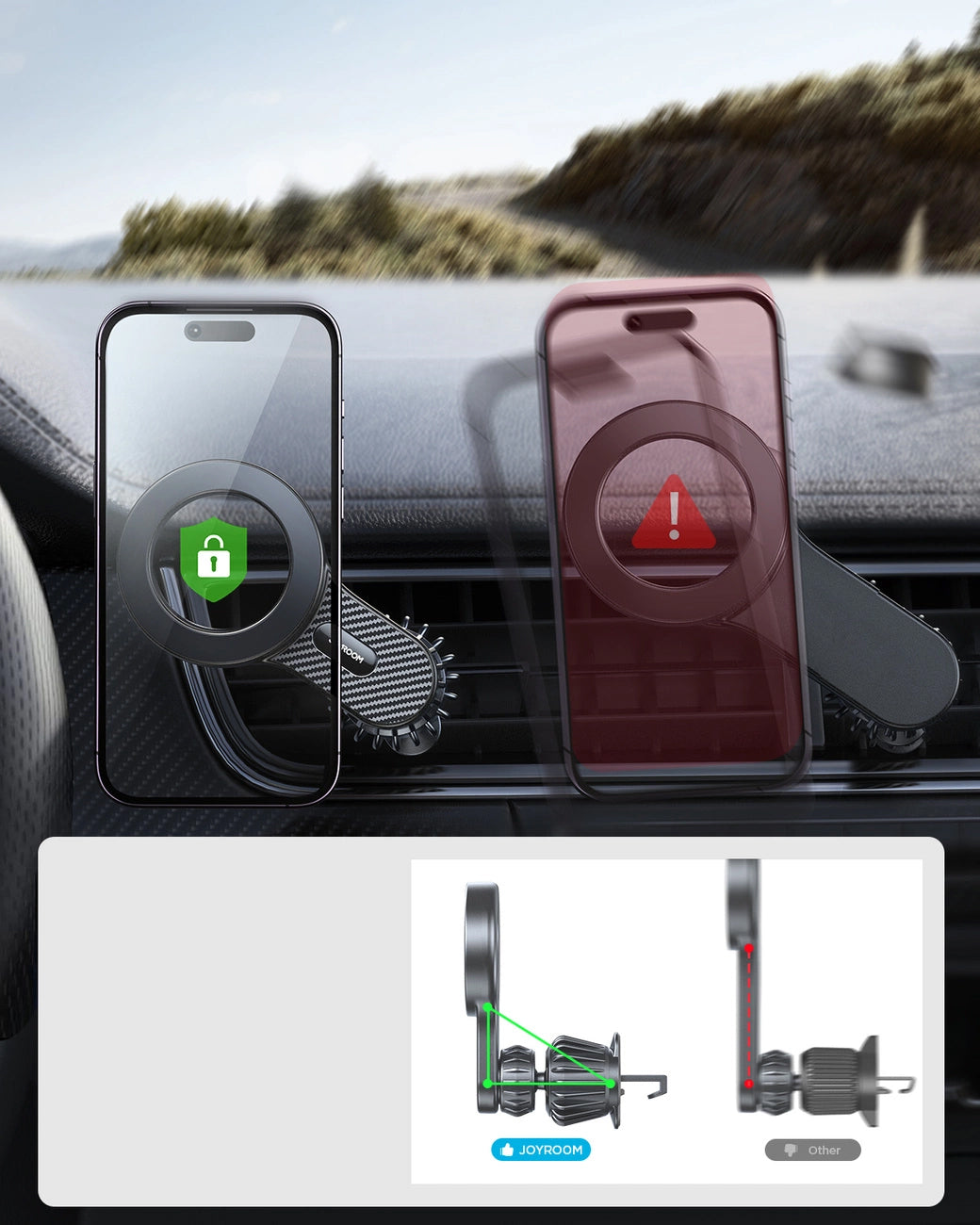 Magnetni auto nosač Joyroom JR-ZS355 Air Vent, Univerzalan, Crni