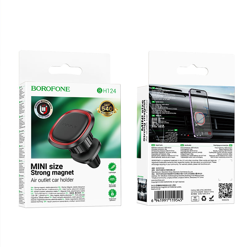 Univerzalni magnetski auto držač Borofone BH124 Roman, Crni