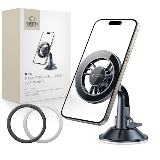 Auto nosač Magnetic Tech-Protect N56 Dash, Univerzalan, Crni