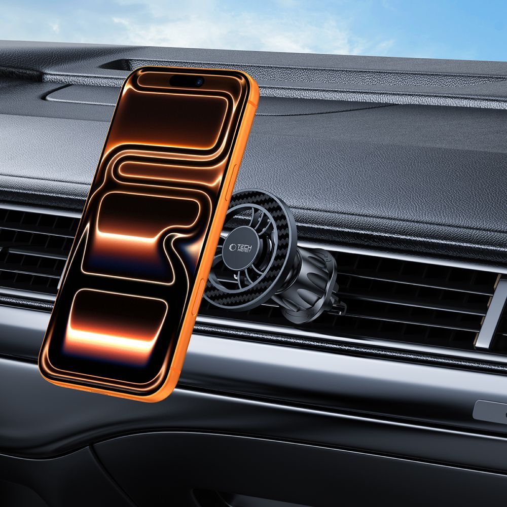 Auto nosač Magnetic Tech-Protect N56 Carbon Vent, Univerzalan, Crni