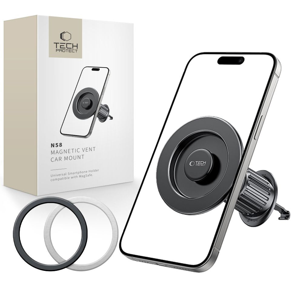 Magnetski auto nosač Tech-Protect N58 Vent, Univerzalan, Crni