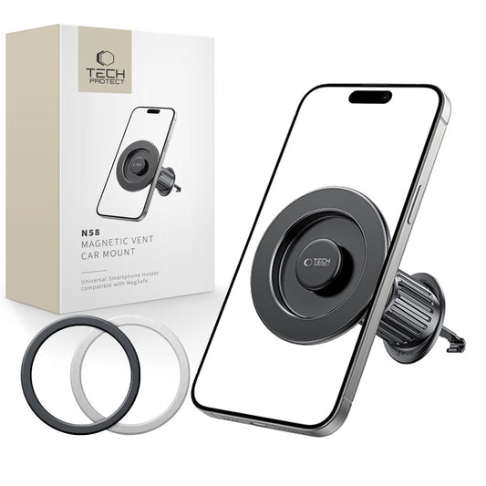 Magnetski auto nosač Tech-Protect N58 Vent, Univerzalan, Crni