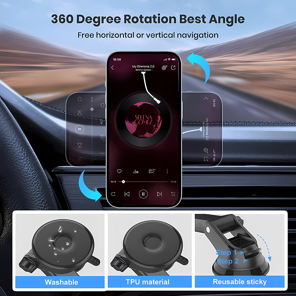 Auto nosač Magnetic Techsuit S12, Univerzalan, Crni