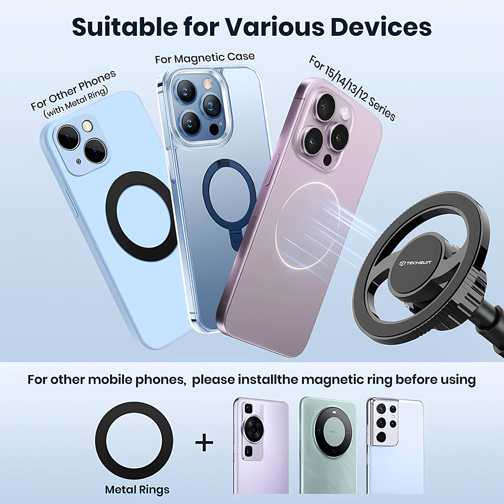 Auto nosač Magnetic Techsuit S12, Univerzalan, Crni