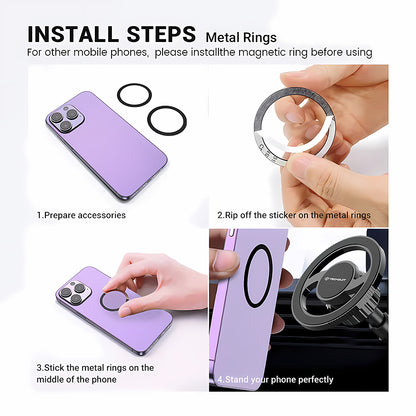 Auto nosač Magnetic Techsuit S12, Univerzalan, Crni