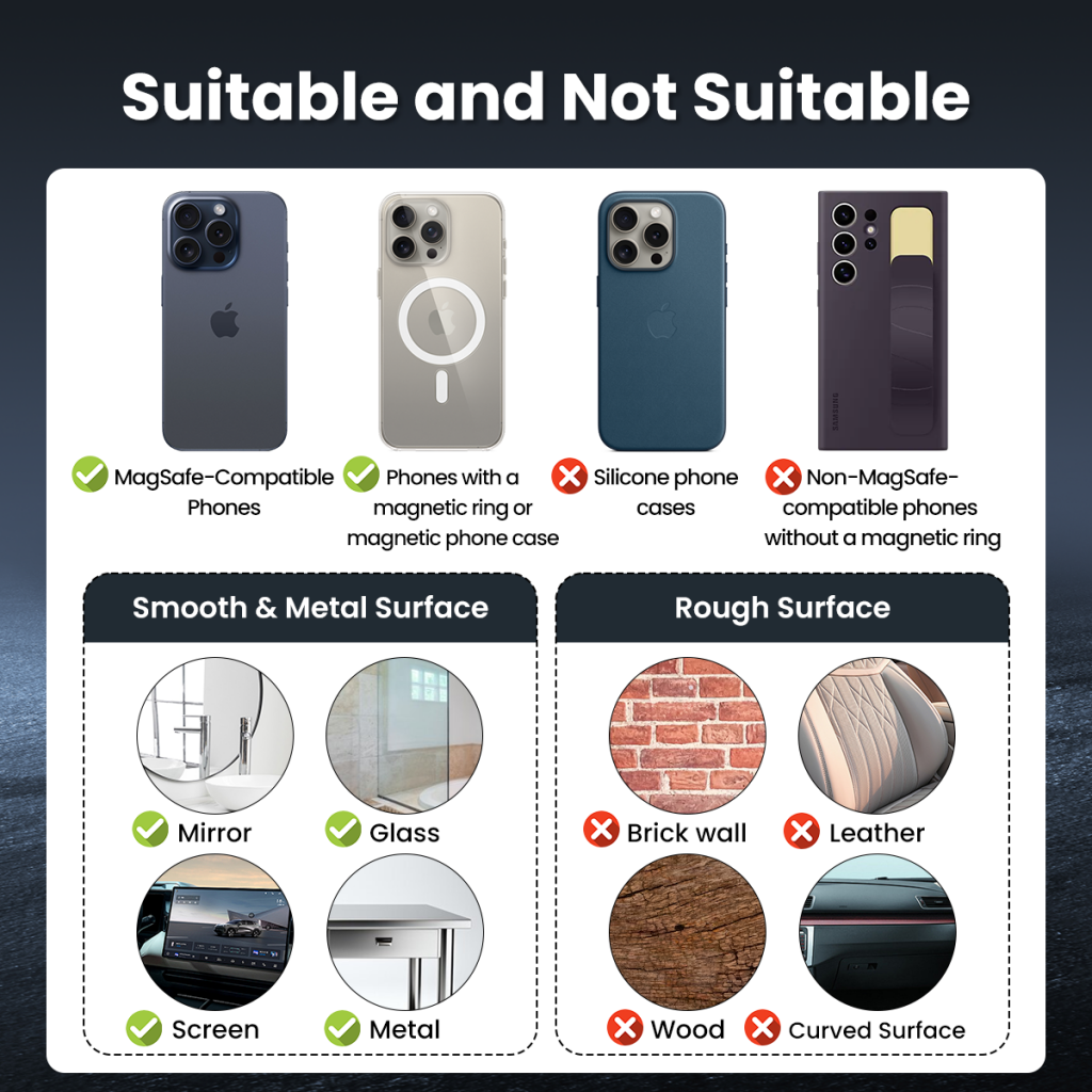 Auto nosač Magnetic XO Design C155, Univerzalan, Crni