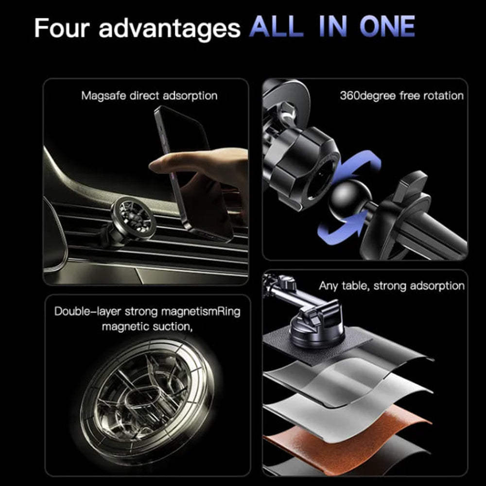 Magnetski auto nosač Yesido C158, Univerzalan, Crni