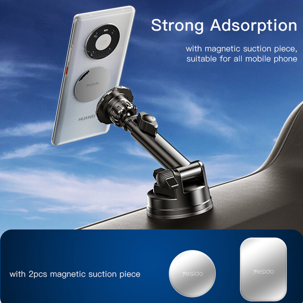 Magnetski auto nosač Yesido C160, Univerzalan, Crni