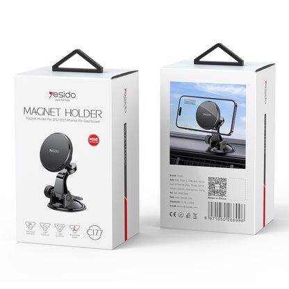 Auto magnetski nosač Yesido C177, Univerzalan, Crni