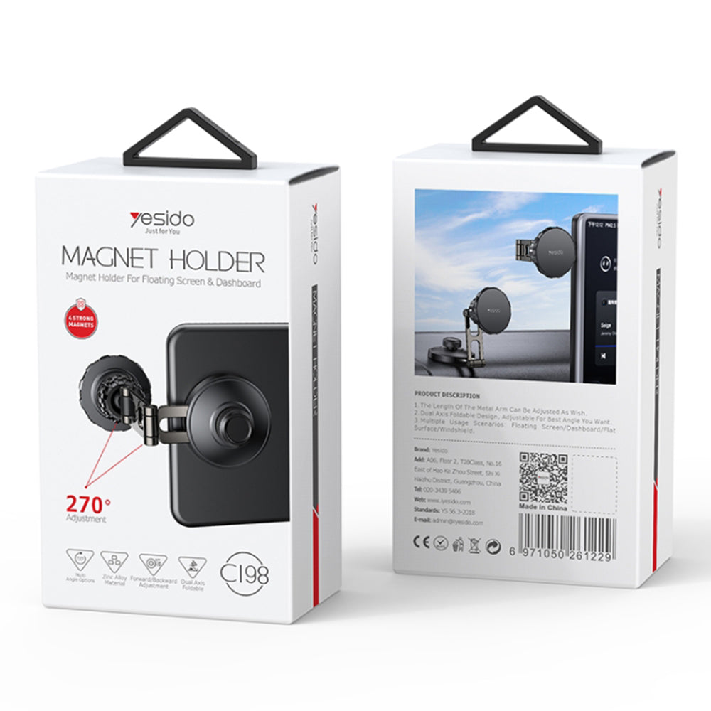 Auto Magnetski Nosac Yesido C198, Univerzalan, Sivi