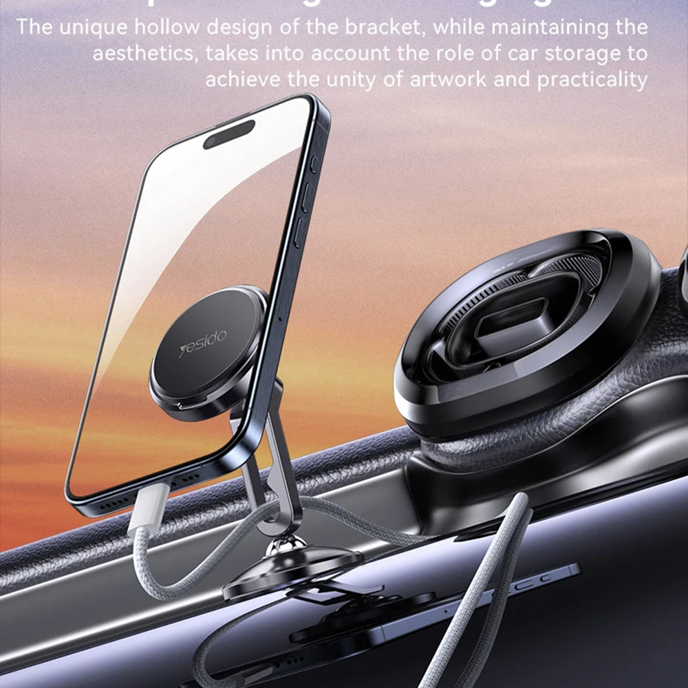 Magnetski auto nosač Yesido C210, Univerzalan, Crni