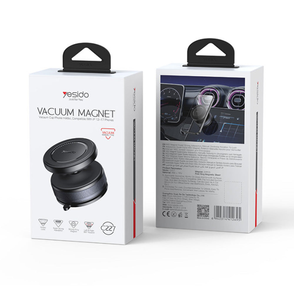 Magnetski auto nosač Yesido C227, Univerzalan, Crni