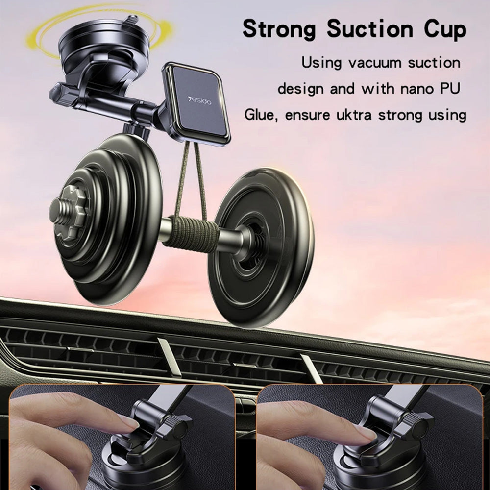 Magnetski auto nosač Yesido C263, Univerzalan, Crni