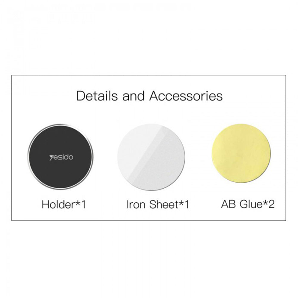 Auto Magnetni Nosac Yesido C38, Univerzalan, Crni