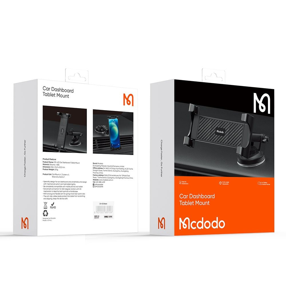 Auto nosač McDodo CM-4310, 4.7inch - 12.9inch, Crni