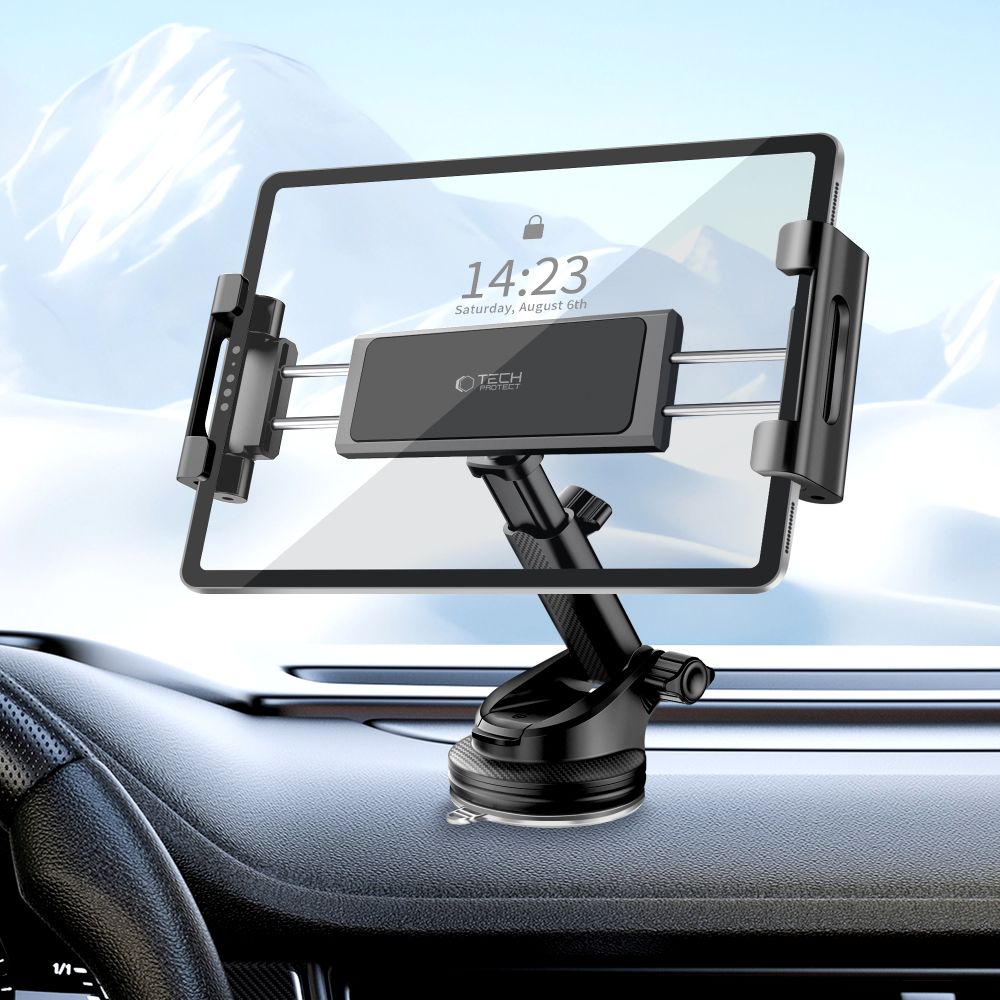 Auto nosač Tech-Protect V4 za tablet, 141mm - 280mm, Crna