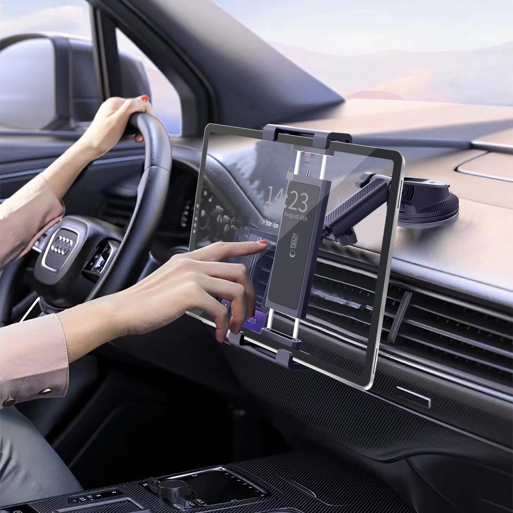 Auto nosač Tech-Protect V4 za tablet, 141mm - 280mm, Crna