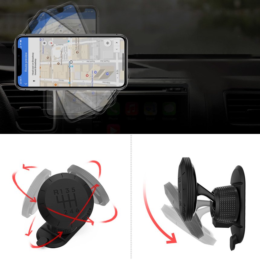 Univerzalni magnetski auto držač Ringke Gear, crni