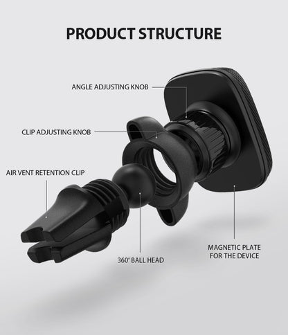 Univerzalni magnetski auto držač Ringke Power Clip, crni