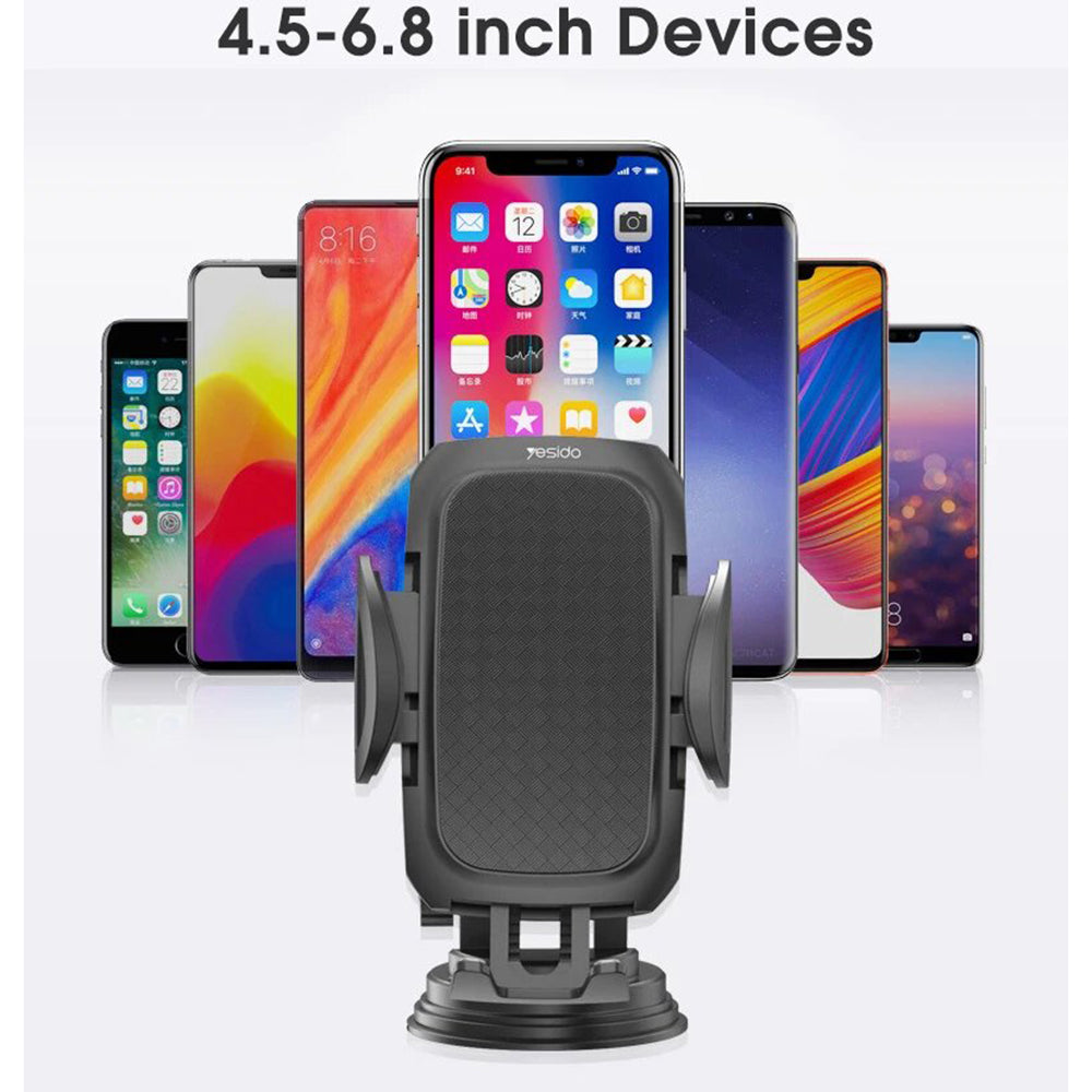 Auto nosač Yesido C111, 4.5inch - 6.8inch, Crni