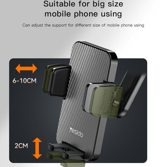 Auto nosač Yesido C173, 4.7inch - 7.2inch, Crni