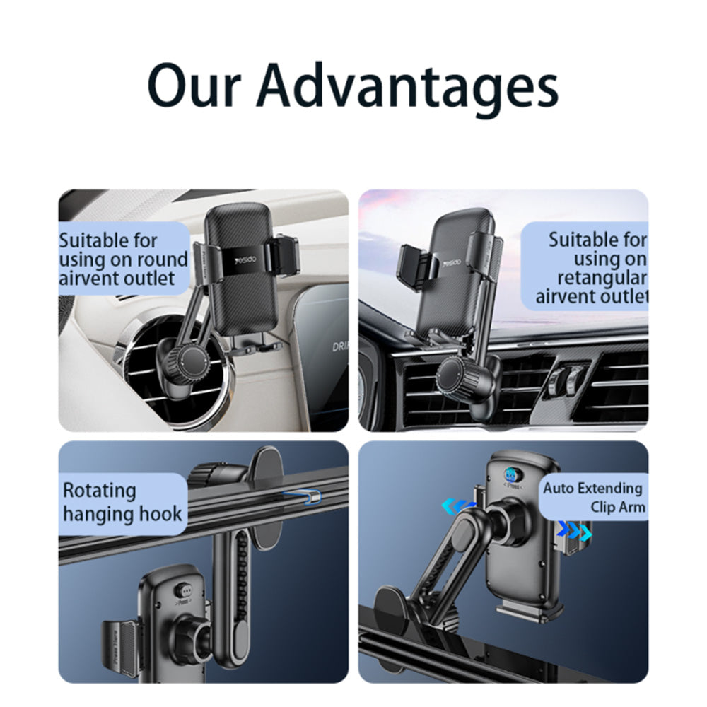 Auto nosač Yesido C242, Univerzalan, Crni