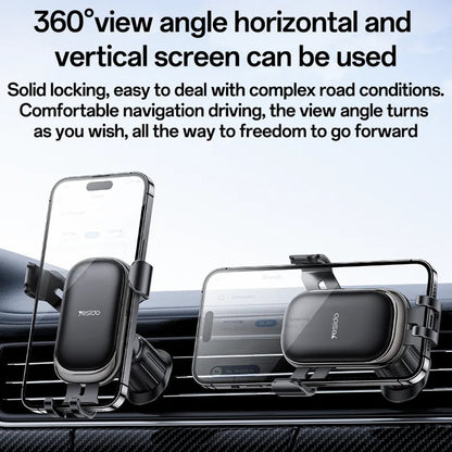 Auto nosač Yesido C247, 4.7inch - 7.2inch, Crna