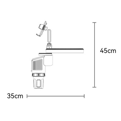 Auto držač Yesido C274, 4.7inch - 7.2inch, Crna, Obnovljeno