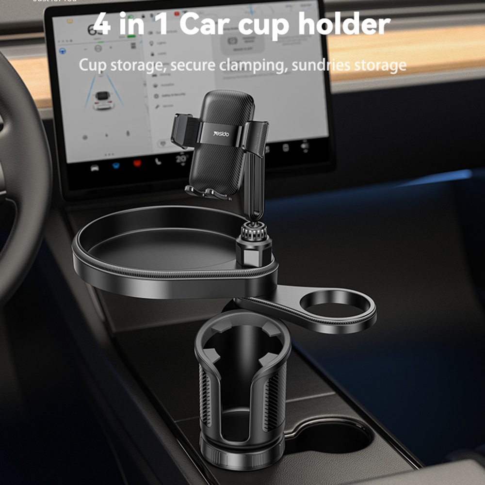 Auto držač Yesido C274, 4.7inch - 7.2inch, Crna, Obnovljeno