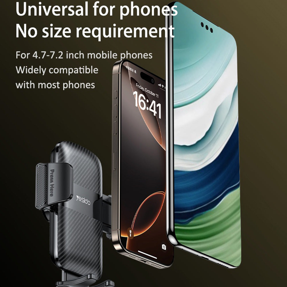 Auto nosač Yesido C274, 4.7inch - 7.2inch, Crni