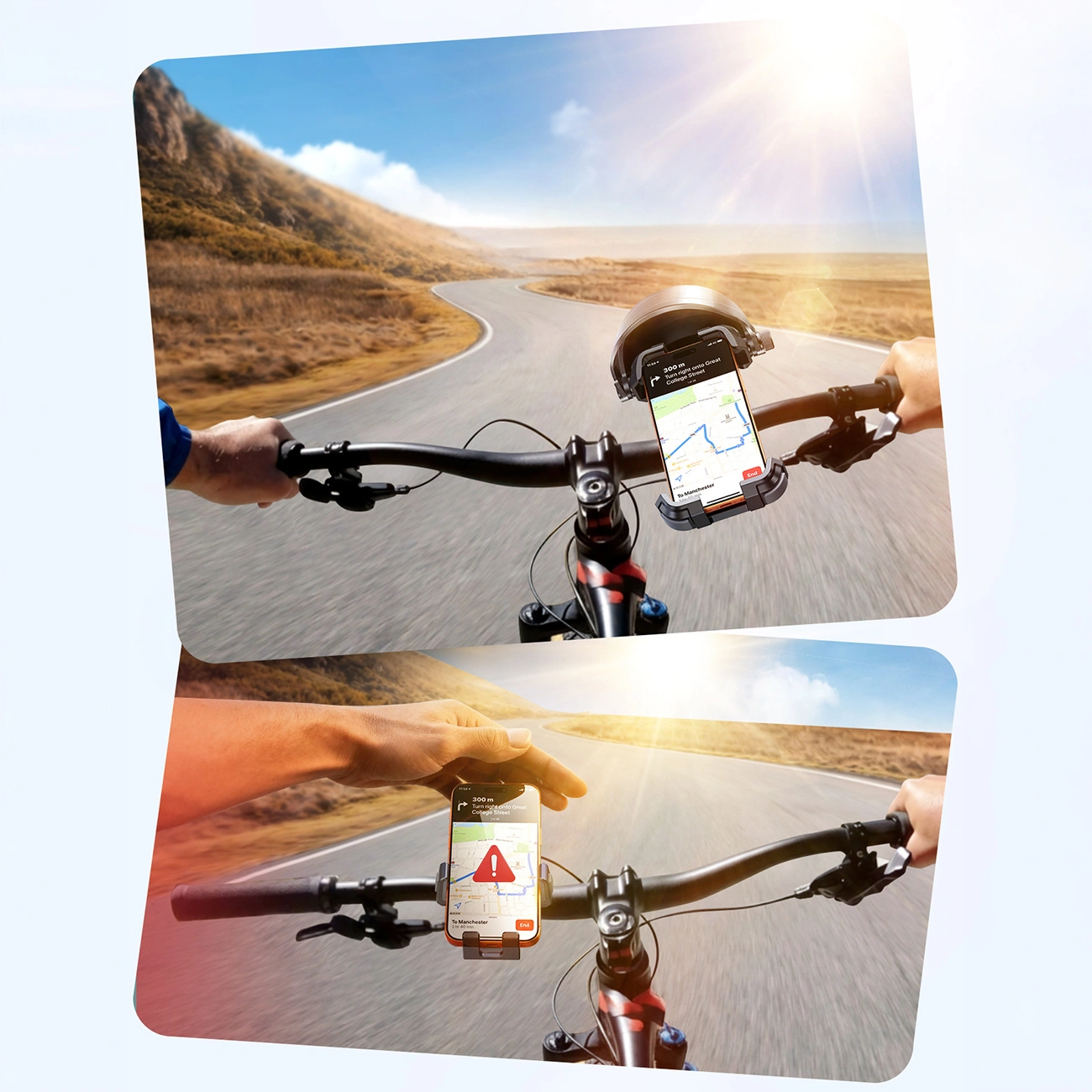 Držač za bicikl motocikl s sjenilom Joyroom JR-ZS528, 4.7inch - 7inch, Crna