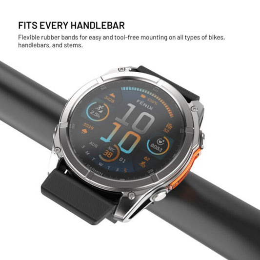 Nosilac za bicikl Fixed za Garmin sat 22mm / Edge računalo, Crni