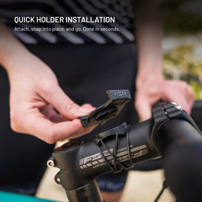 Nosilac za bicikl Fixed za Garmin sat 22mm / Edge računalo, Crni