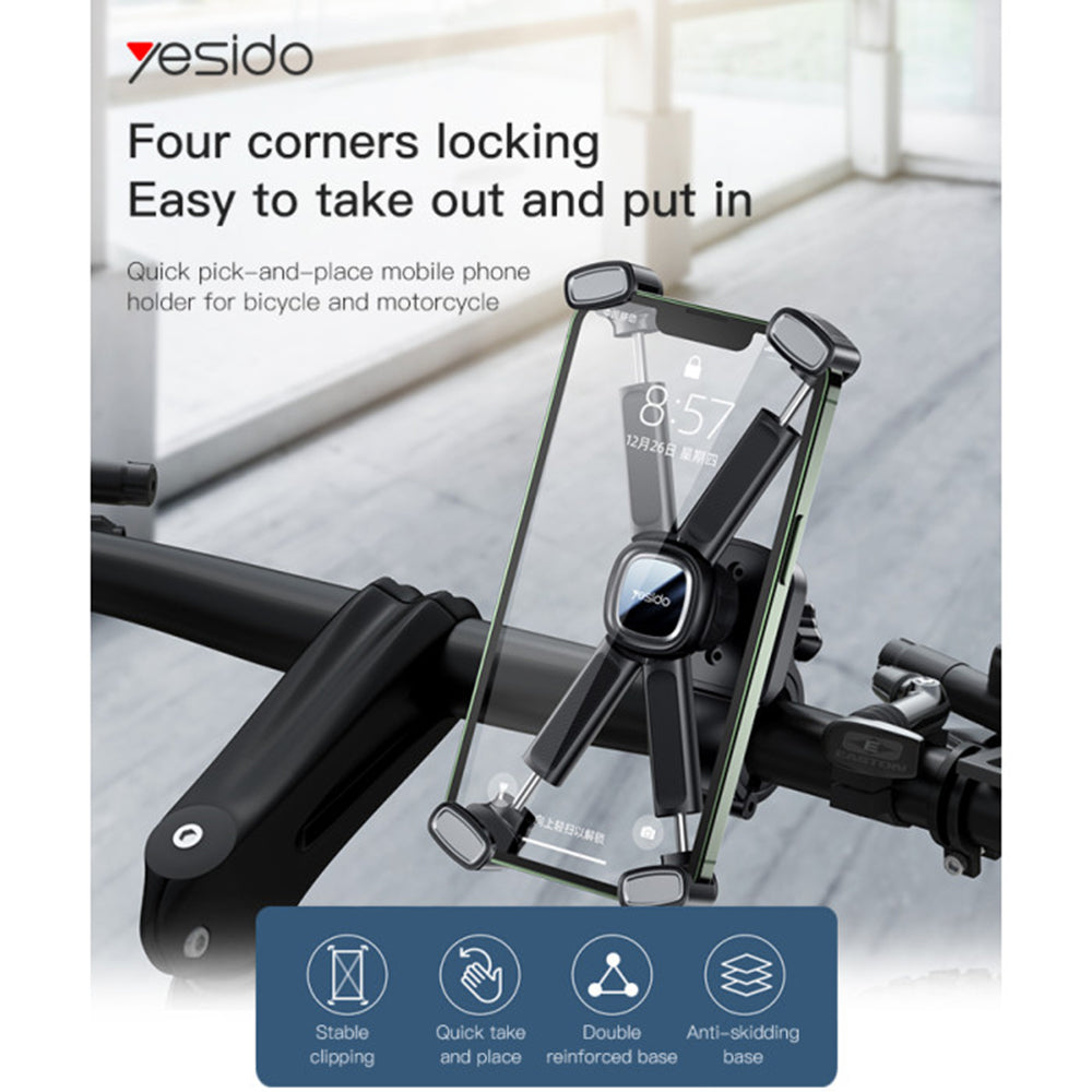 Nosiljka za bicikl Yesido C191, 4.5inch - 6.8inch, Crna