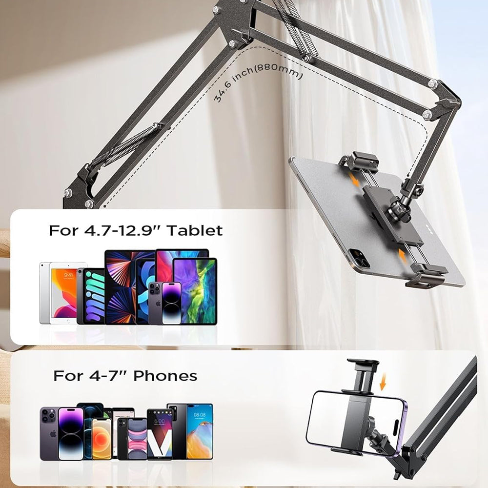 Stalak za stol Lisen za telefon / tablet, 4.7inch - 12.9inch, Crni YL0223060007