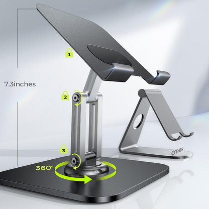 Stalak za stol Lisen Q18 za telefon / tablet, 4.7inch - 12.9inch, Crni YL0423120002