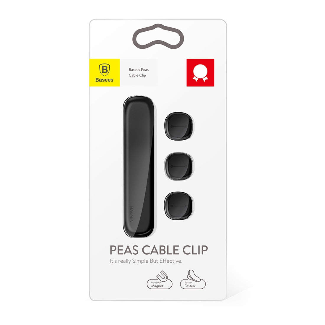 Organizator kabela Baseus Peas, magnetski, crni ACWDJ-01