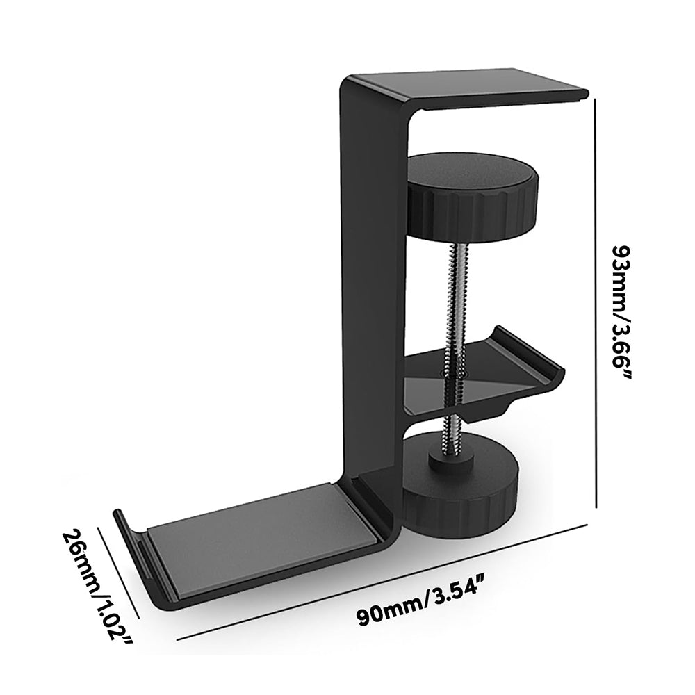 Stalak za stol Techsuit DH2 za slušalice / torbu, crni