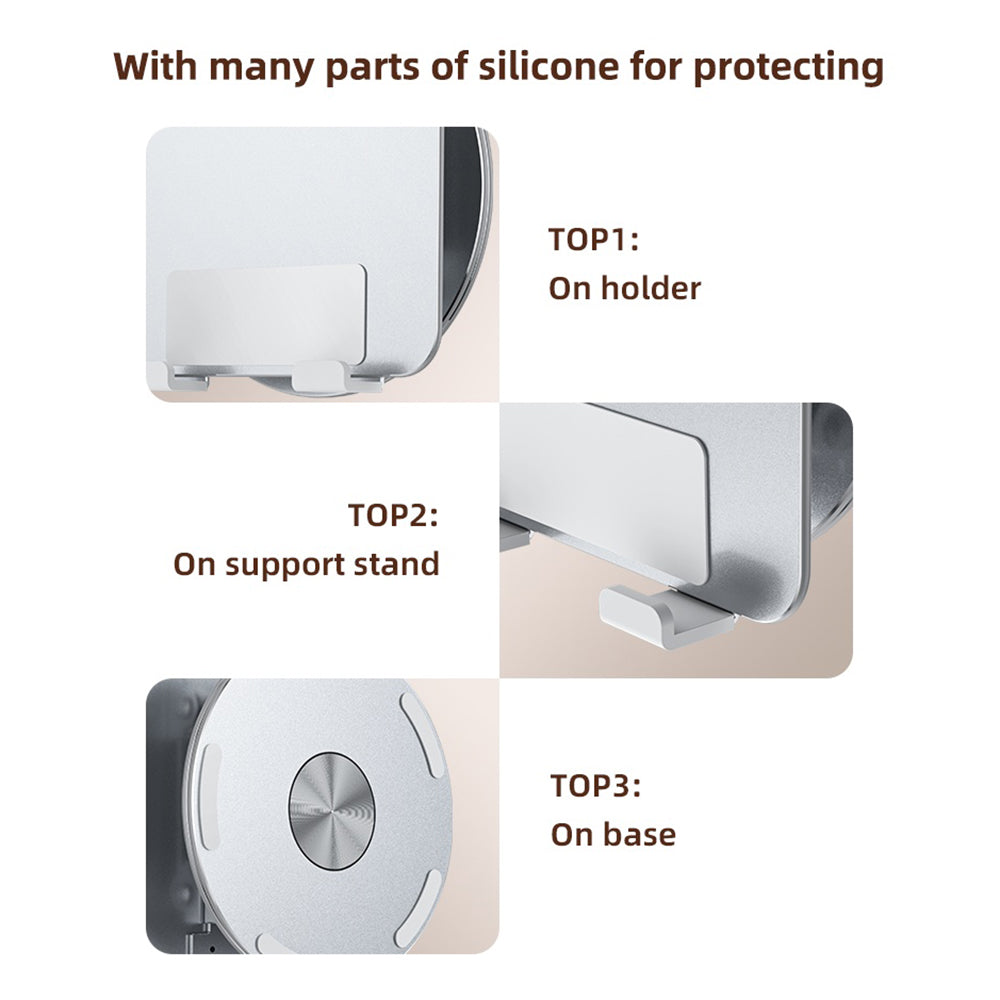 Stalak za stol Yesido C293 za telefon / tablet, 4.5inch - 13inch, Srebrni