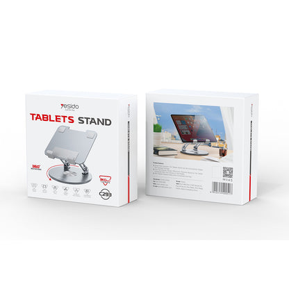 Stalak za stol Yesido C293 za telefon / tablet, 4.5inch - 13inch, Srebrni