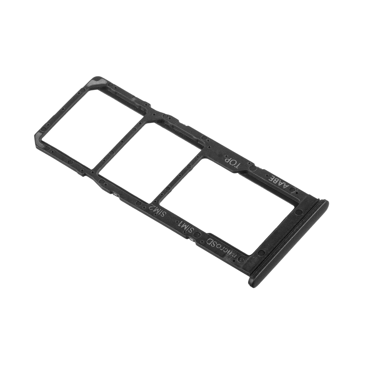 Nosač SIM kartice za Samsung Galaxy A12 Nacho A127 / A12 A125, Crni, Servisni paket GH98-46124A