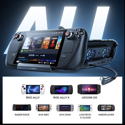 Hub nosač s hladnjakom Lisen S1 za konzolu ROG / Lenovo / Razer / Aya / Logitech / Onexplayer serije, crni YL0423110005