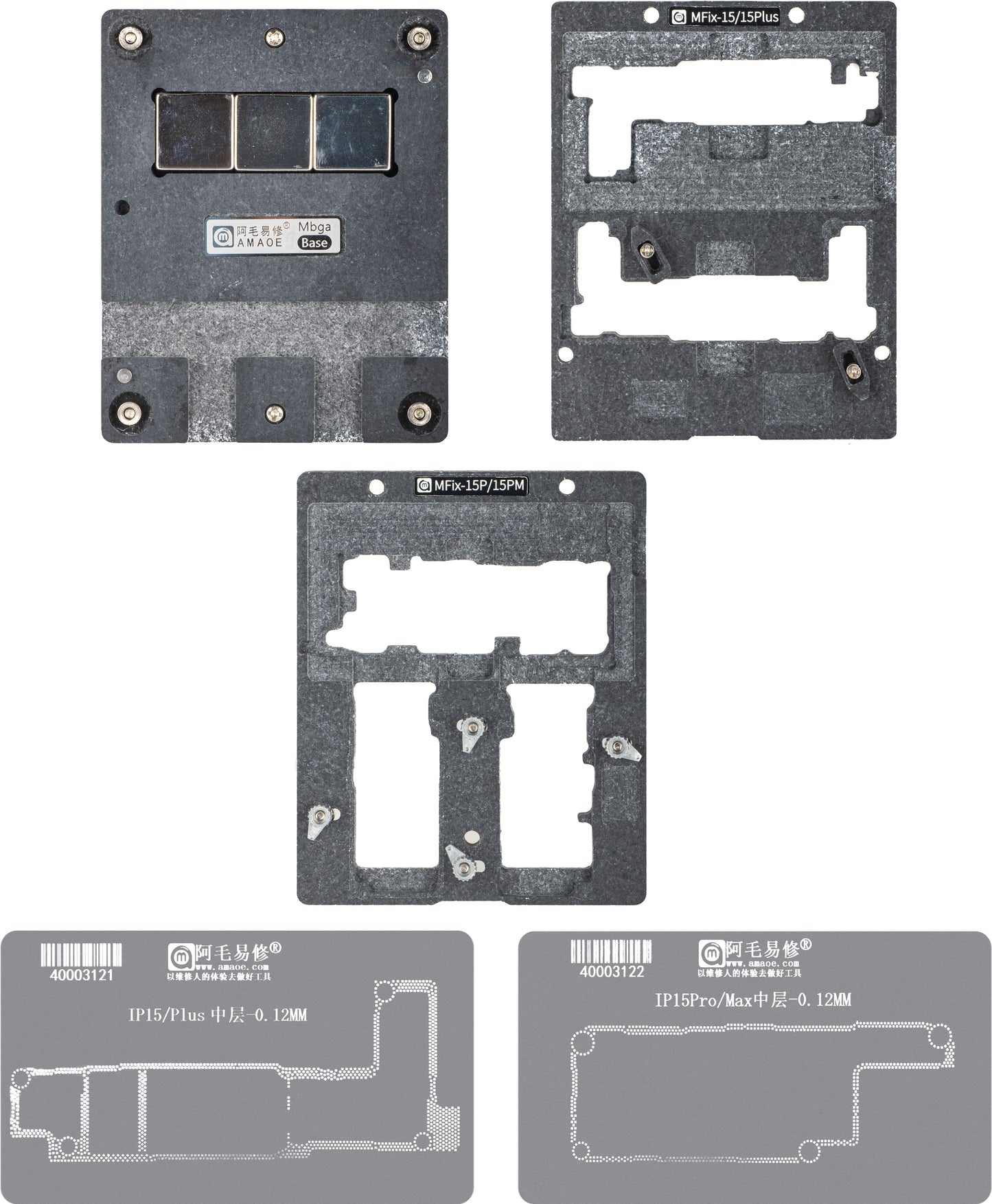Radna podrška za reballing Amaoe MFix-15 za Apple iPhone 15 seriju