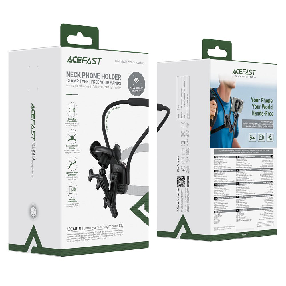 Podrška za vrat Acefast E33, Univerzalna, Crna