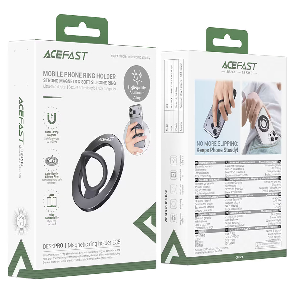 Nosilac prstena Acefast E35, Univerzalan, Crni