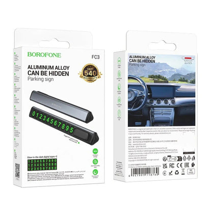 Držač za broj telefona u automobilu Borofone FC3 Ronny