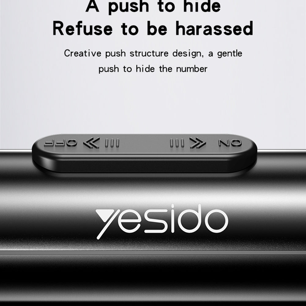 Nosilac za broj telefona za auto Yesido C202, Crni