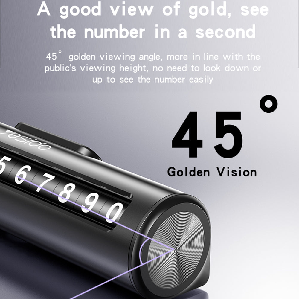 Nosilac za broj telefona za auto Yesido C202, Crni